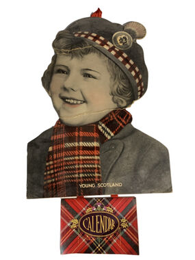 Unbranded Young Scotland 1954 Calendar One Size Red Gray